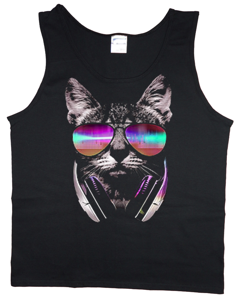 Funny DJ cat design sleeveless - Tank Top Muscle incelemesi ve fiyatı