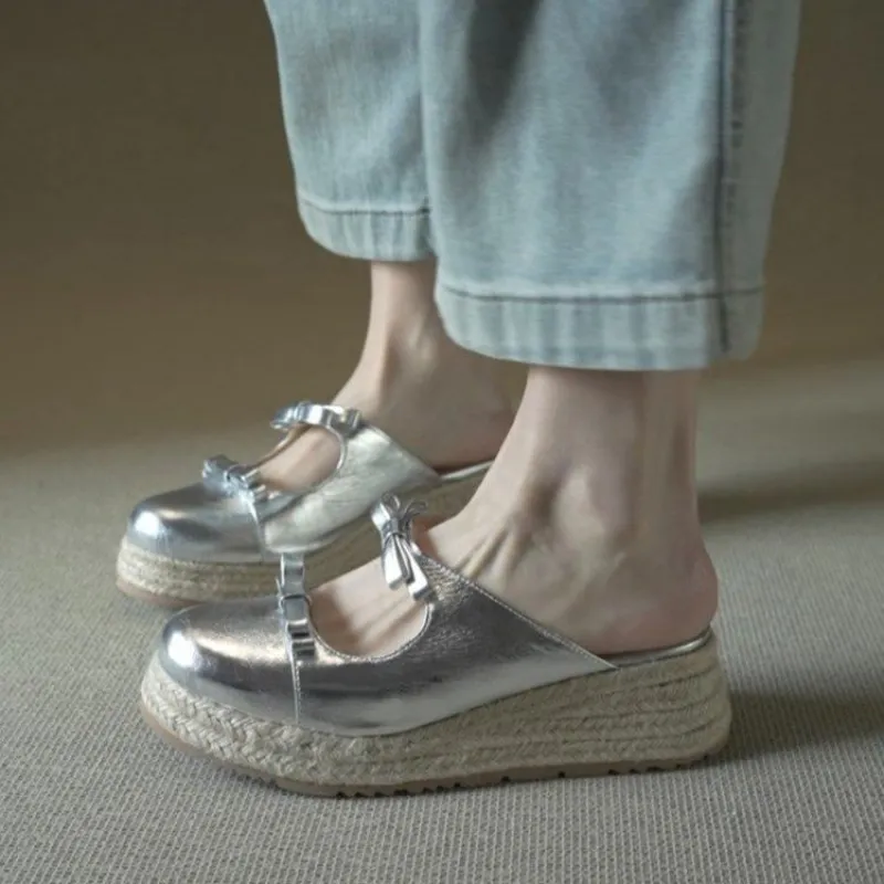 Metallic Mary Jane Mules for W - Espadrille Slip On incelemesi ve fiyatı