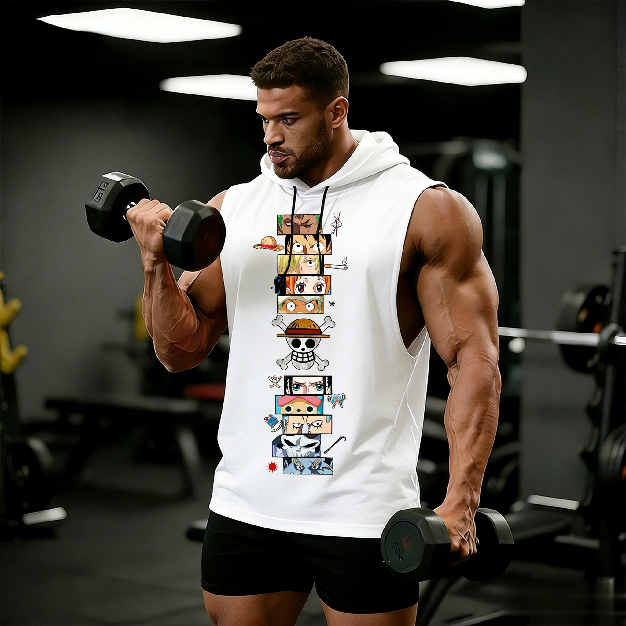 One Piece Anime Hoodie Sleevel - Tank Top Muscle incelemesi ve fiyatı