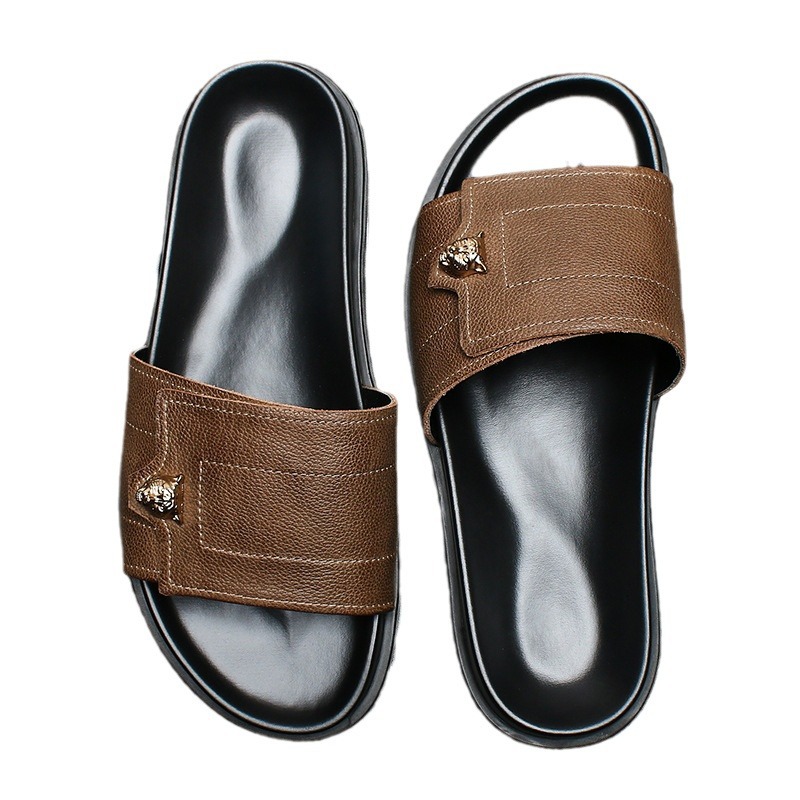 2025 New Genuine Leather Slipp - Flip Flop Leather Men incelemesi ve fiyatı