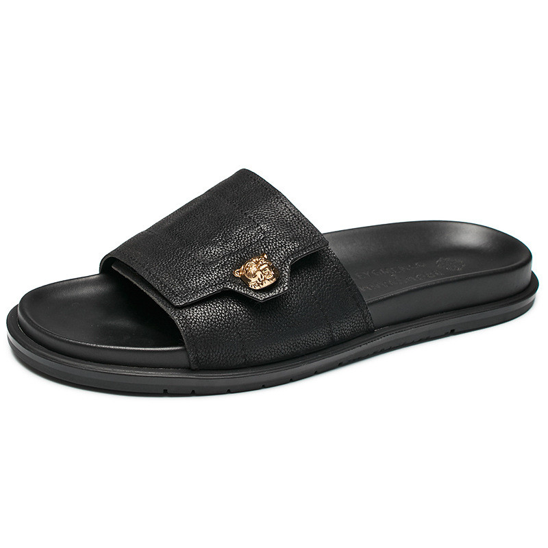 2025 New Genuine Leather Slipp - Flip Flop Leather Men incelemesi ve fiyatı