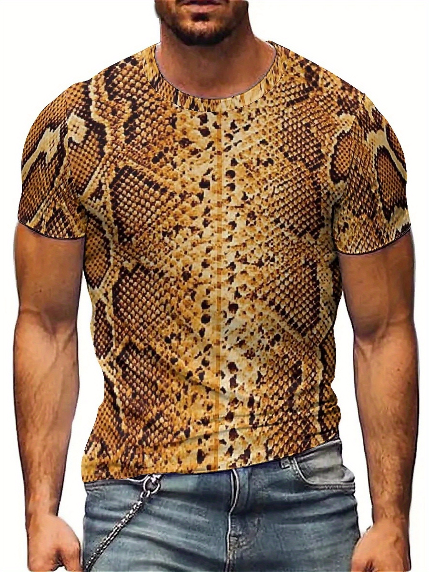 Men'S 3D Print Snake Graphic T - Tee Graphic Print incelemesi ve fiyatı