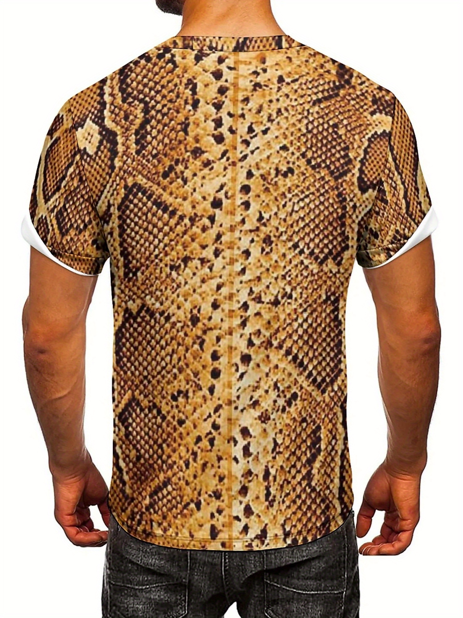 Men'S 3D Print Snake Graphic T - Tee Graphic Print incelemesi ve fiyatı