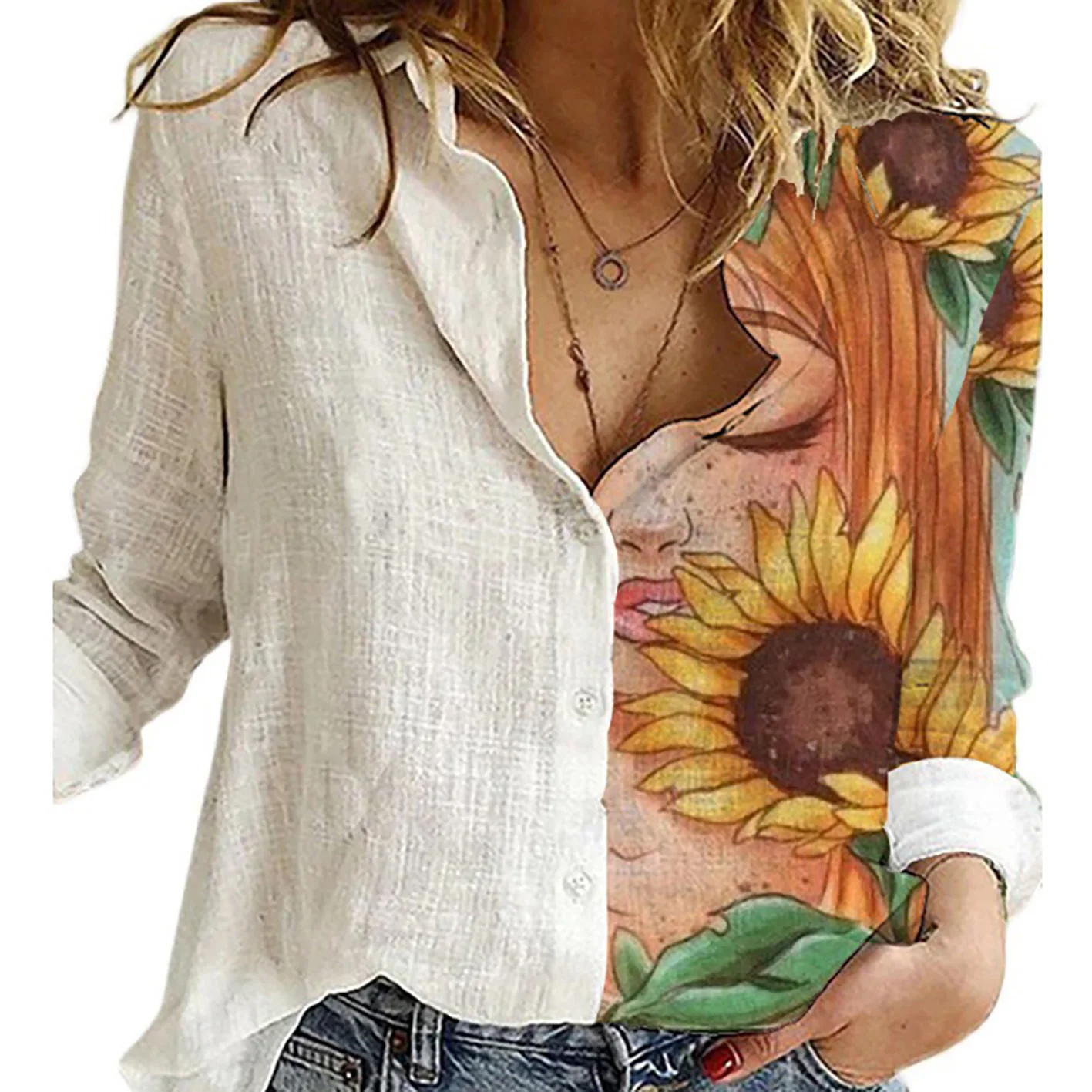 Women Spring And Autumn Long S - Shirt Camp Collar incelemesi ve fiyatı
