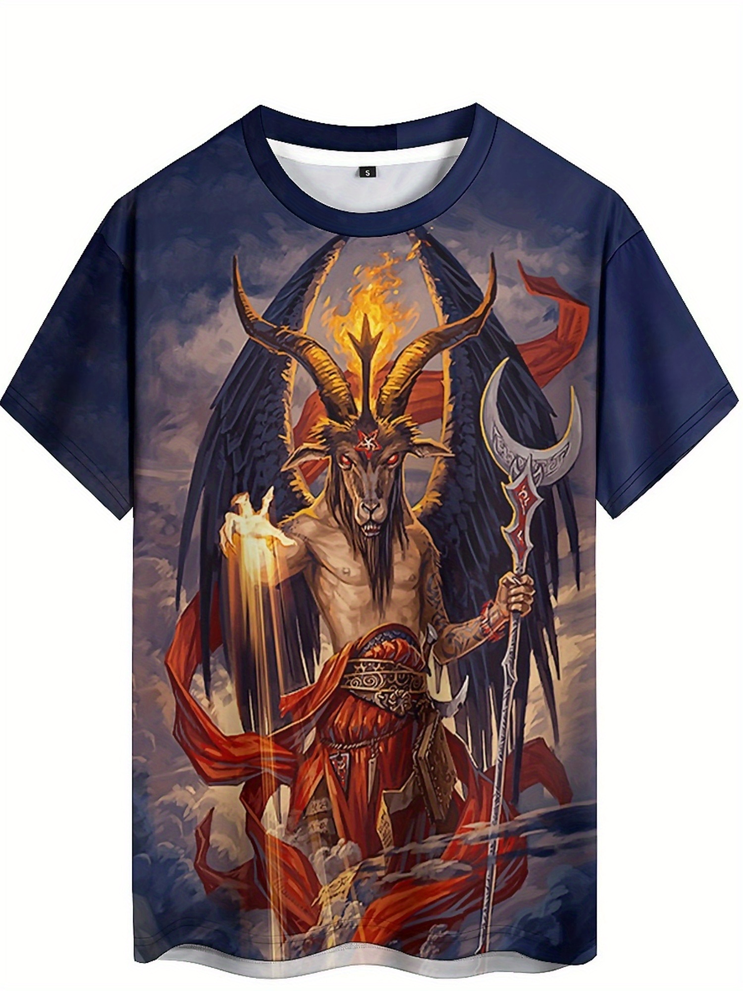 Men's 3D Demon Print T-Shirt | - Tee Graphic Print incelemesi ve fiyatı