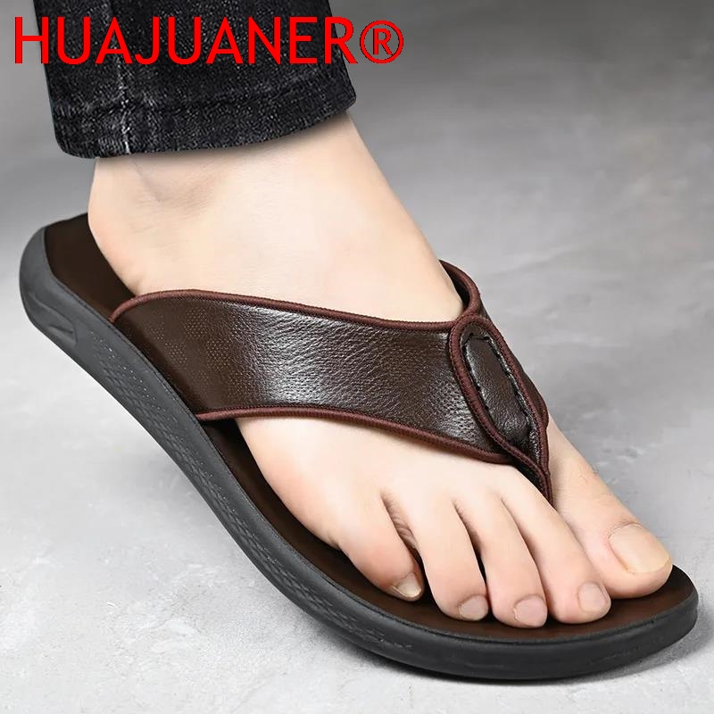 Casual Outdoor Men's Sandals S - Flip Flop Leather Men incelemesi ve fiyatı