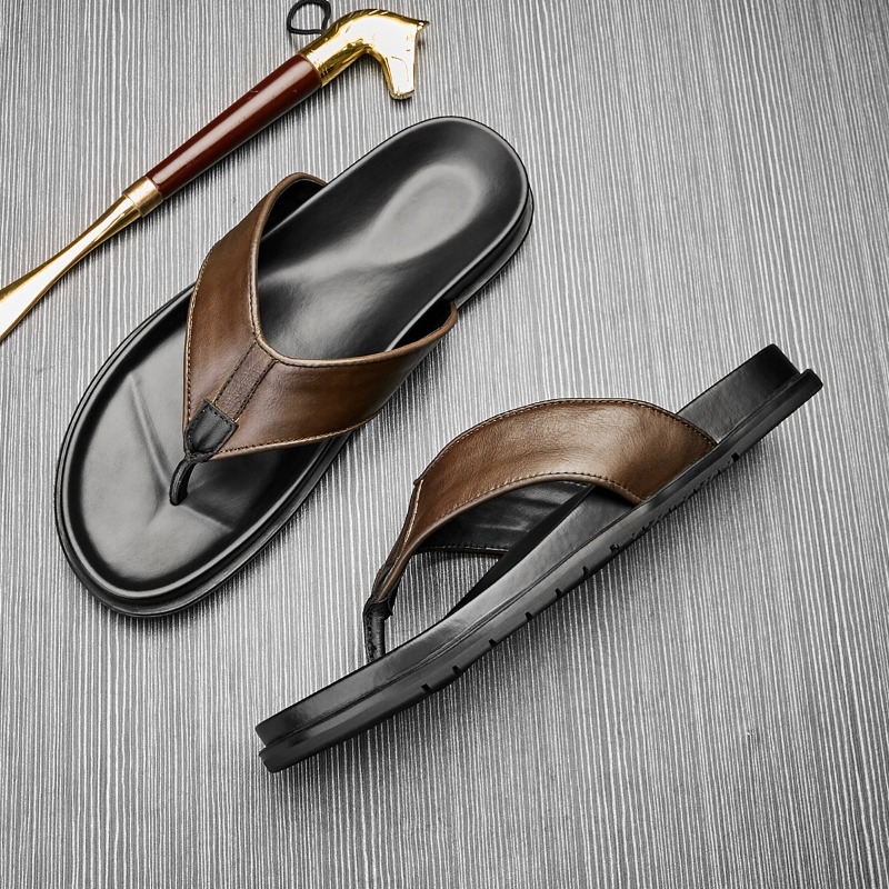 2026 Summer New Mens Genuine L - Flip Flop Leather Men incelemesi ve fiyatı