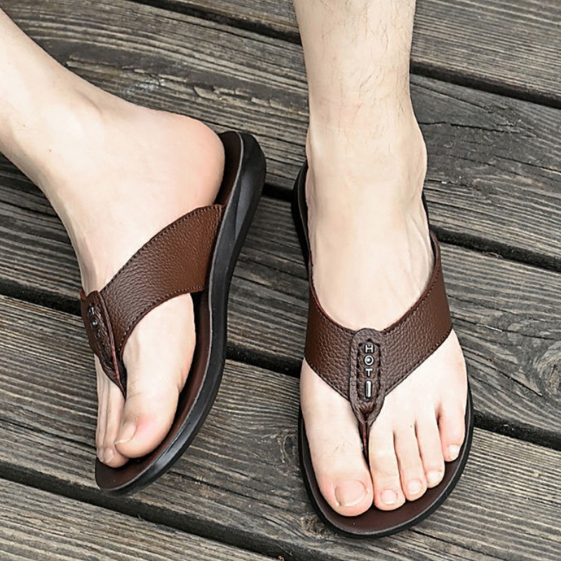 Hot Sale Men's Flip Flops High - Flip Flop Leather Men incelemesi ve fiyatı